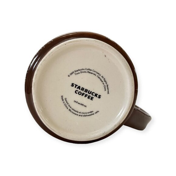 2009 Starbucks Brown Red Berries Holiday 10 Oz. Stackable Cups - Picture 8 of 8